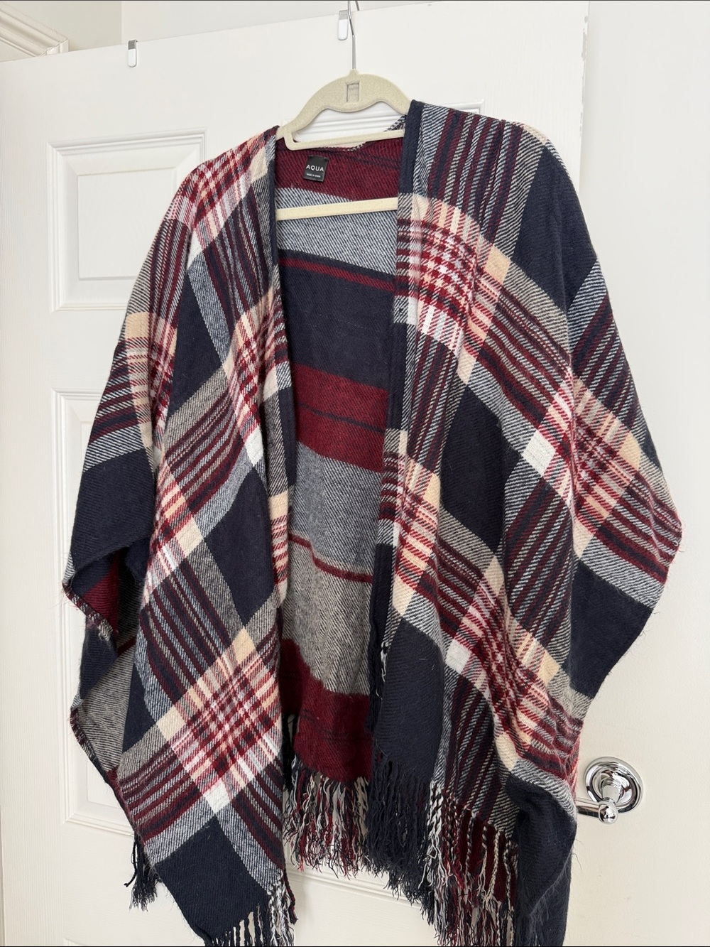 Aqua women’s plaid wrap